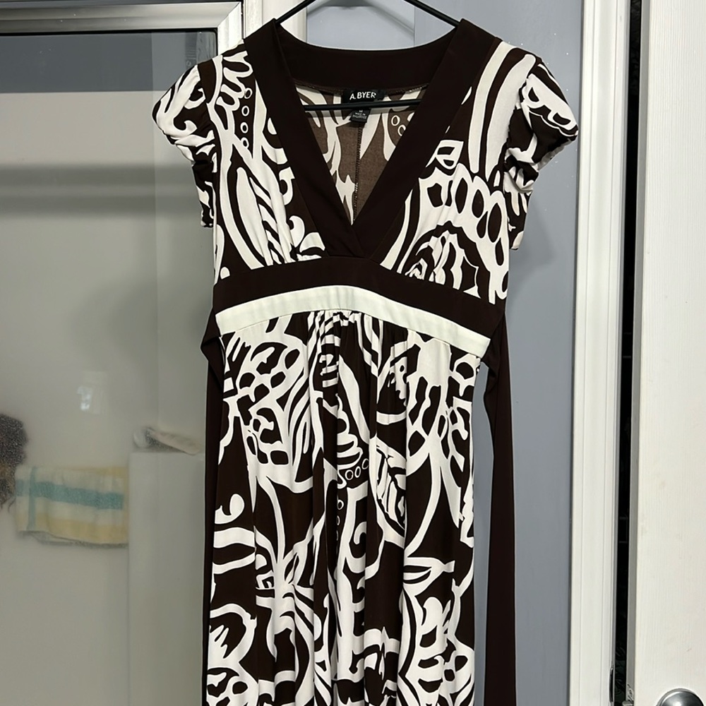 A. Byer tie dress mid length